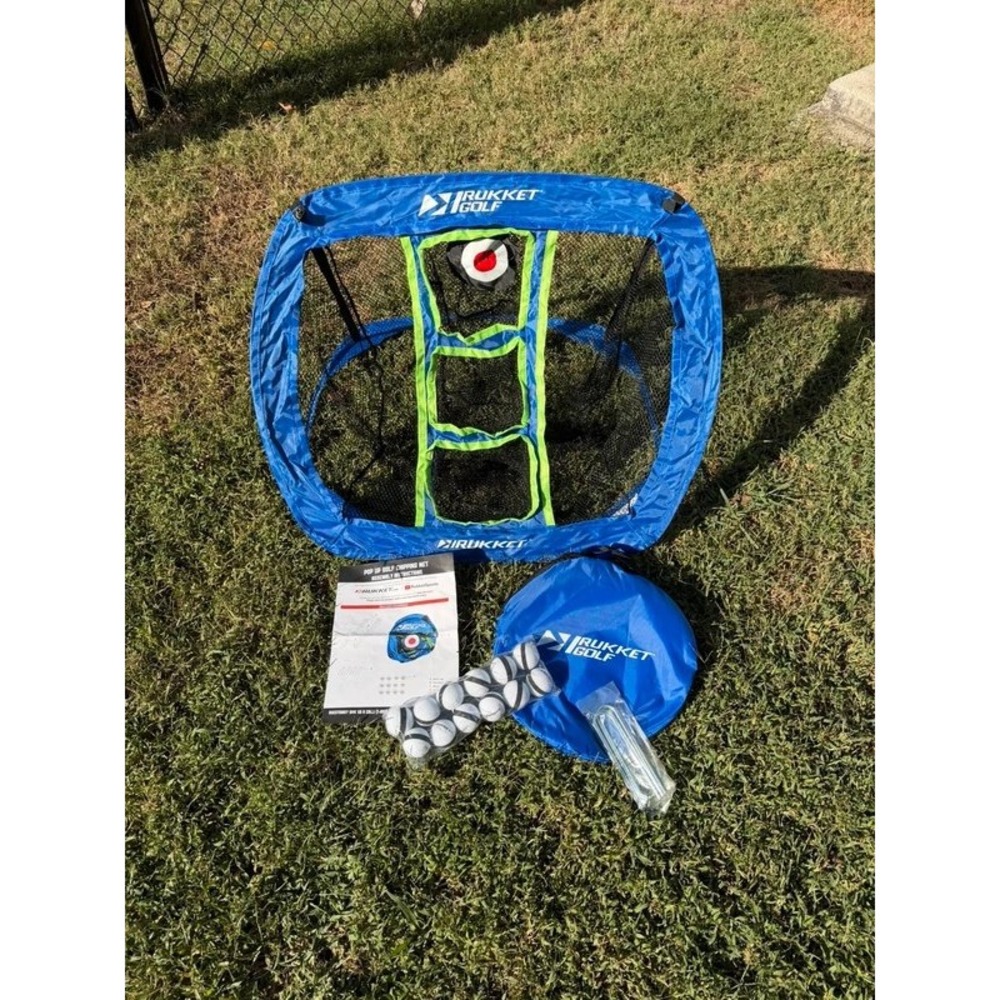 Rukket Golf Pop Up Chipping Net Target SKEE700 Practice Balls Carry Bag & Box